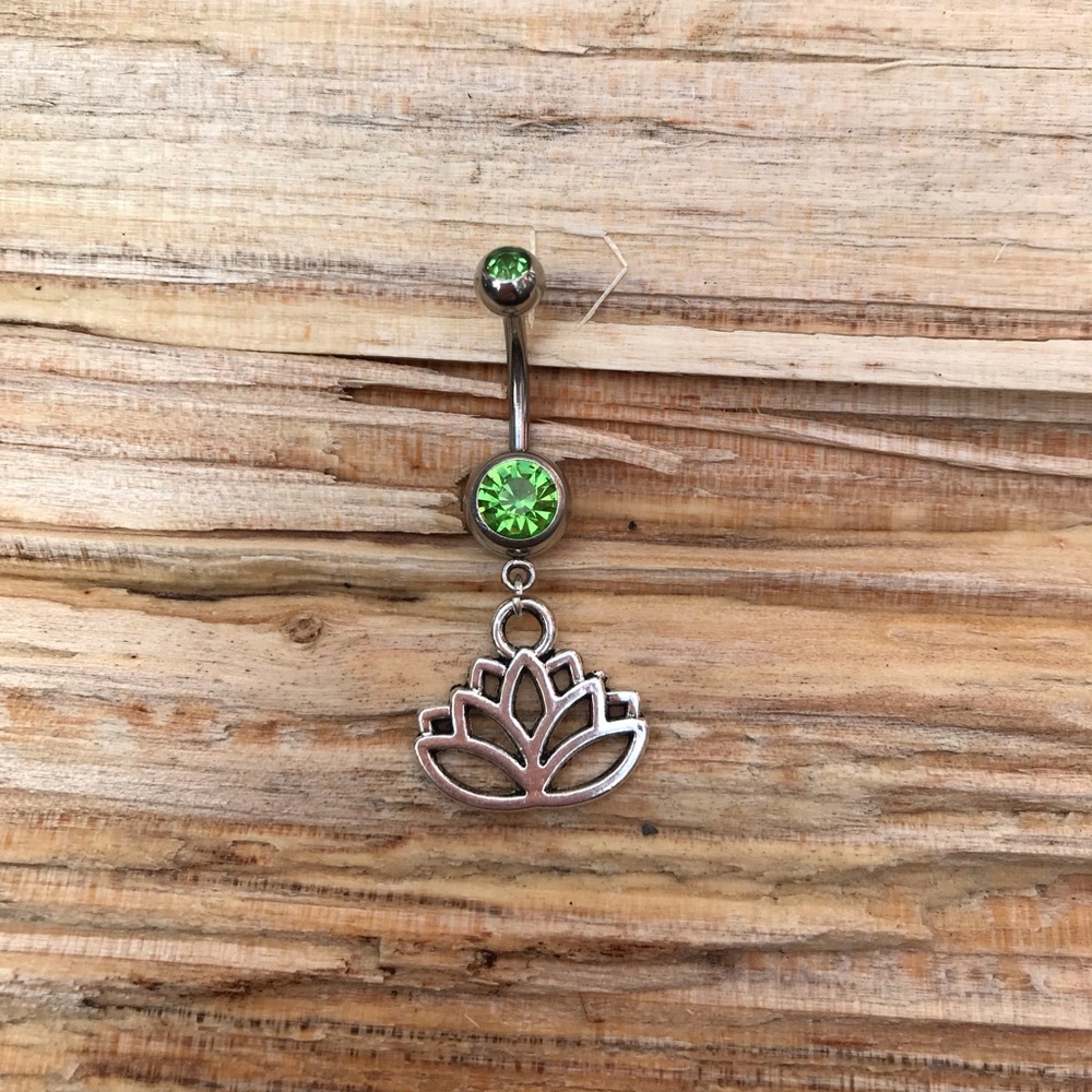Lotus Belly Button Navel Ring